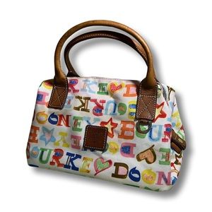 Dooney & Bourke Y2K Vintage Doodle Weekender Satchel Purse